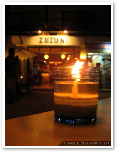  Photo of the candlelit ambiance of Zuzuni in Boracay (photo concept by Abe Olandres)