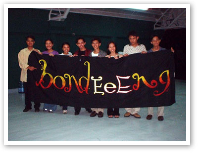  EEE Representatives holding the BondEEEng banner.